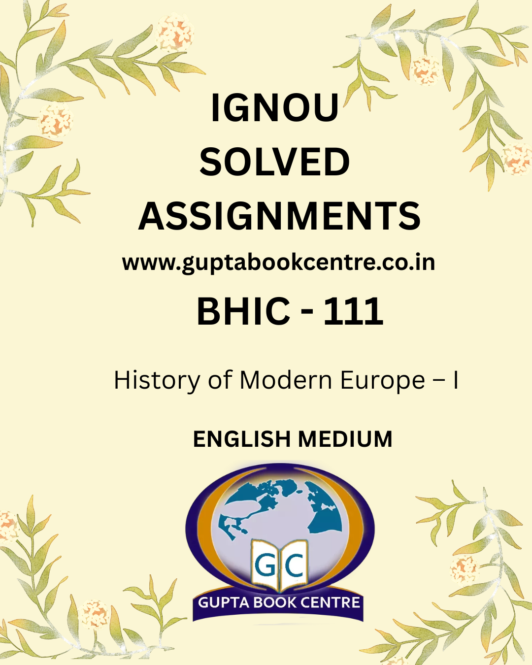 BHIC-111 History of Modern Europe – I Solved Assignment 2025-26 in English