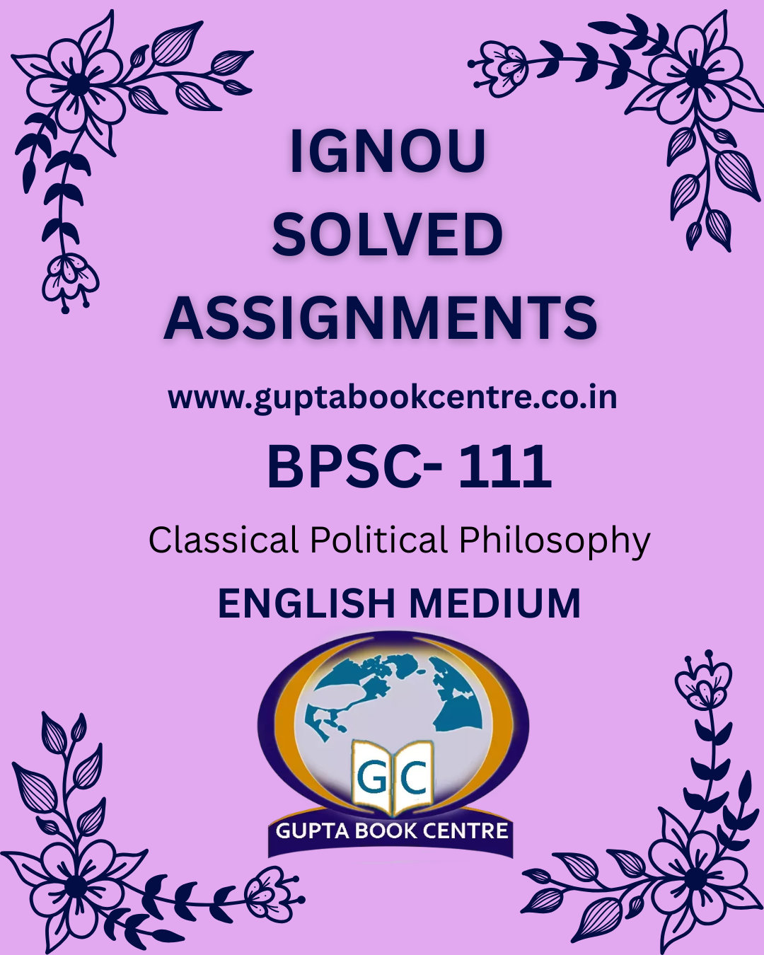 BPSC-111 Classical Political Philosophy Solved Assignment 2025-26 in English